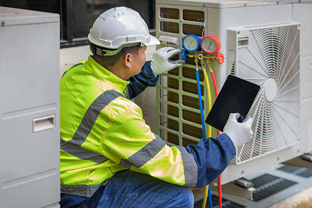 Professional Emergency Hvac technician working in Shoemakersville, PA